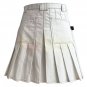 Scottish Handmade Utility Kilt 100% White Cotton Work wear Utility kilt for Working Men