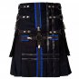 Handmade Black Tactical Utility Kilt Hybrid Kilt Fashion Kilt & Custom Kilts