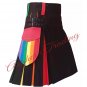 Scottish Handmade Pride Rainbow Hybrid utility Kilt And Custom Size Kilts