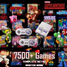 Super Nintendo SNES Classic Retro Gaming Console 7500 Games - 20+ Consoles