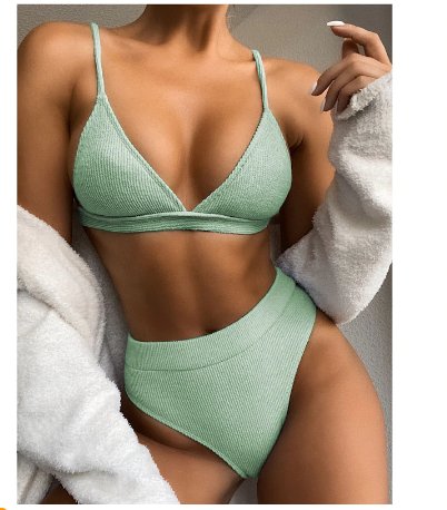 Push Up Swimsuit Female Patchwork Bikini Set High Waist