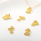 Tiny Gold Initial Letter Necklace