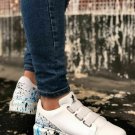 Sneakers New Fashion Low-Cut Paint Drop Blue