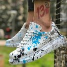 New Fashion Low-Cut Paint Drop Blue