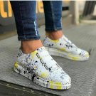 Fashion Low-Cut Sneakers Paint Drop Yellow