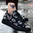 LACE UP SKULL BLACK SPORT SNEAKERS