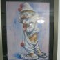 LARGE FRAMED CLOWN PICTURE BY LEIGHTON-JONES LOCAL PICK UP ONLY NO SHIPPING