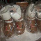 AWESOME PAIR OF SIZE 5/6 WOMENS MIAMI HURRICANES BOOTIES FAST FREE SHIPPING AWESOME PAIR OF SIZE 5/6 WOMENS MIAMI HURRICANES BOOTIES FAST FREE SHIPPING