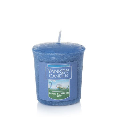 Three ( 3 ) Yankee Candle Blue Summer Sky Scented Votive Candle