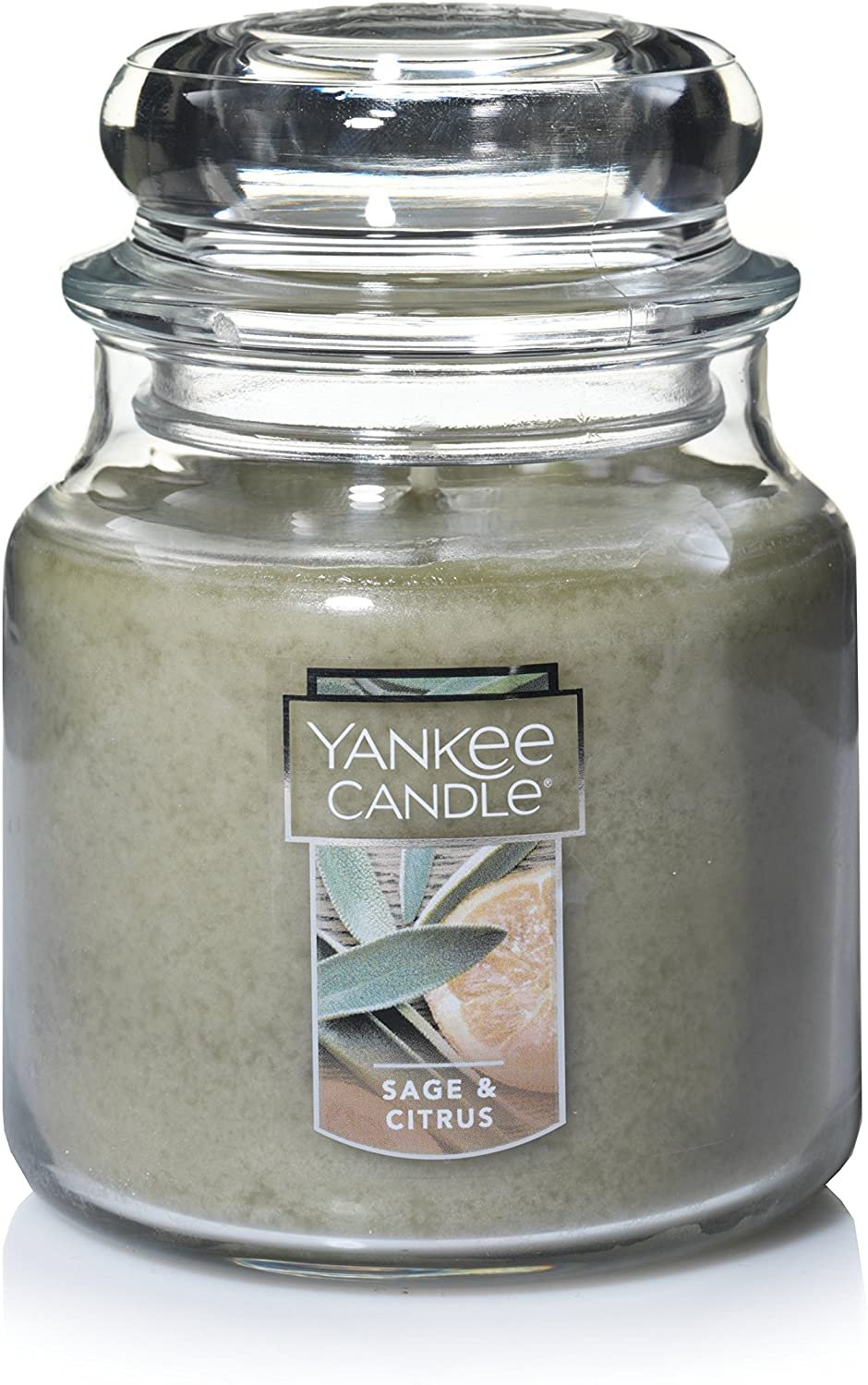 Yankee Candle Medium Jar Candle, Sage & Citrus 14.5 oz