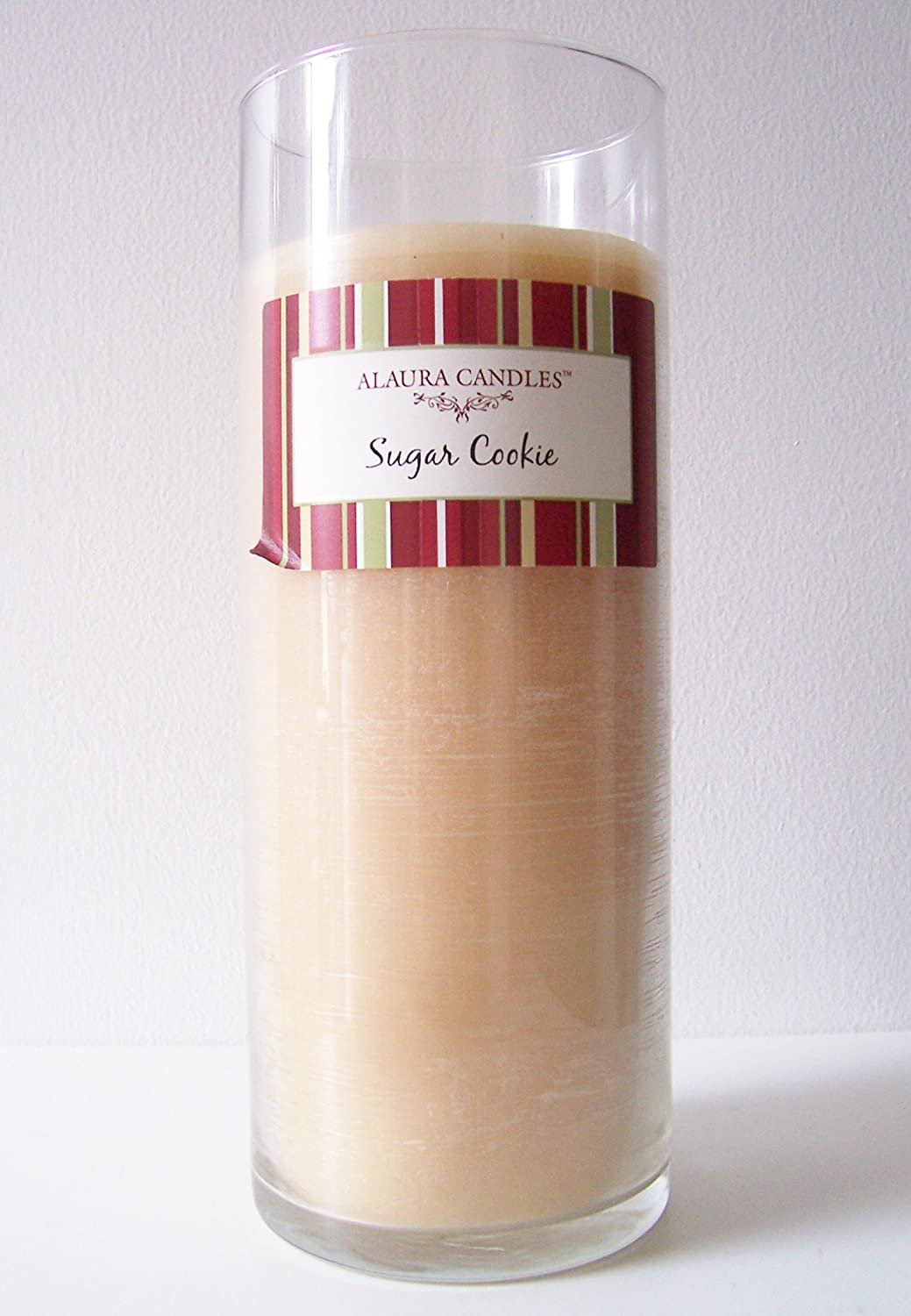Alaura Candles Sugar Cookie Scented Glass Pillar Candle
