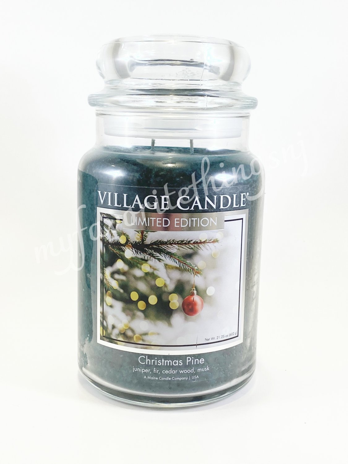 Village Candle Christmas Pine Scented Large Classic Jar Candle 26 oz