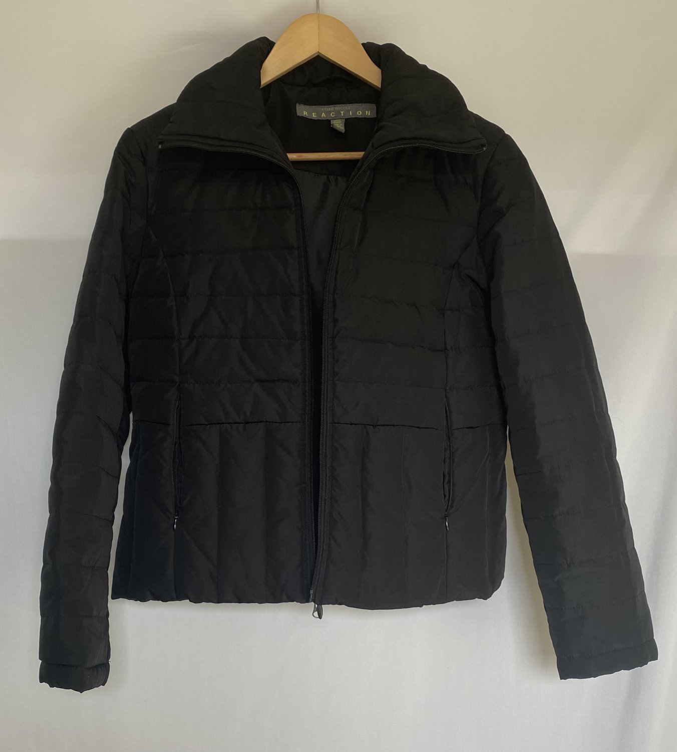 Ladies Kenneth Cole Reaction Size Large Black Jacket/Coat - Like New