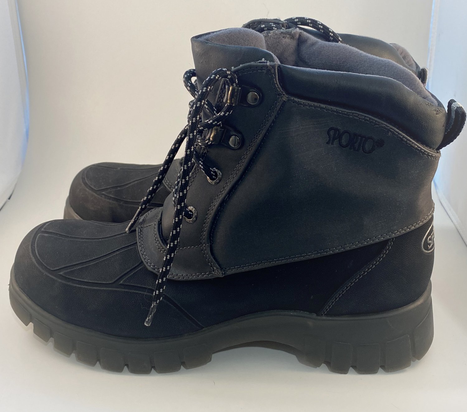 Ladies Sporto Size 10 Black & Grey Insulated Boots