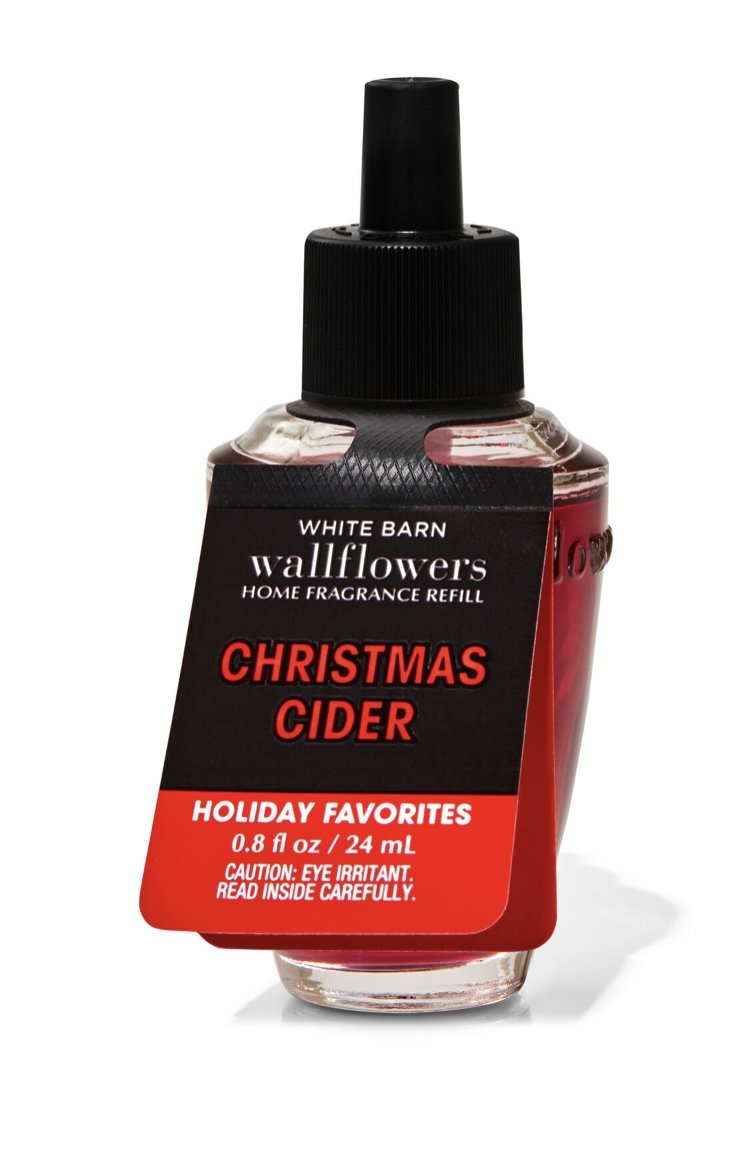 Bath & Body Works White Barn CHRISTMAS CIDER Wallflowers Fragrance Refill