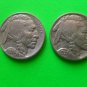 American Indian Head Baffle Nickels Five Cents - Set of 2(1936-1937).