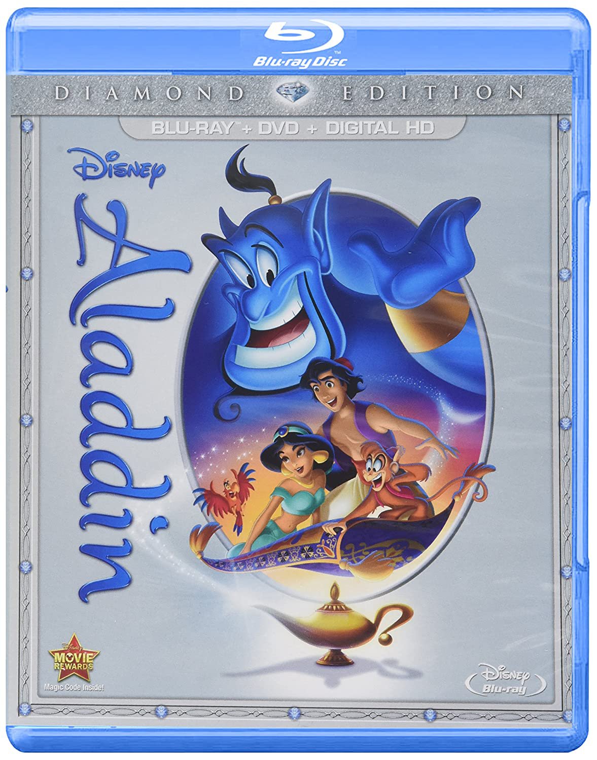 Aladdin (Blu-ray/DVD, 2015, 2-Disc Set, Diamond Edition) Sealed
