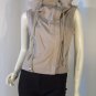 Small RYU Beige Squared Neck Sleeveless Jersey Jacket