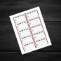 ENTER TO WIN Raffle Tickets Red Stub Black Letters | Downloadable PDF | Printable Tickets | Lotto