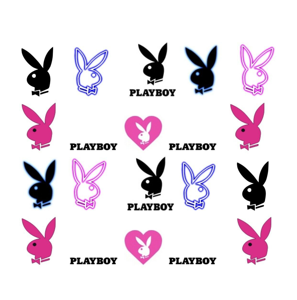 Playboy Nail decals (Water Decals) Playboy Bunny Nail Art Decals