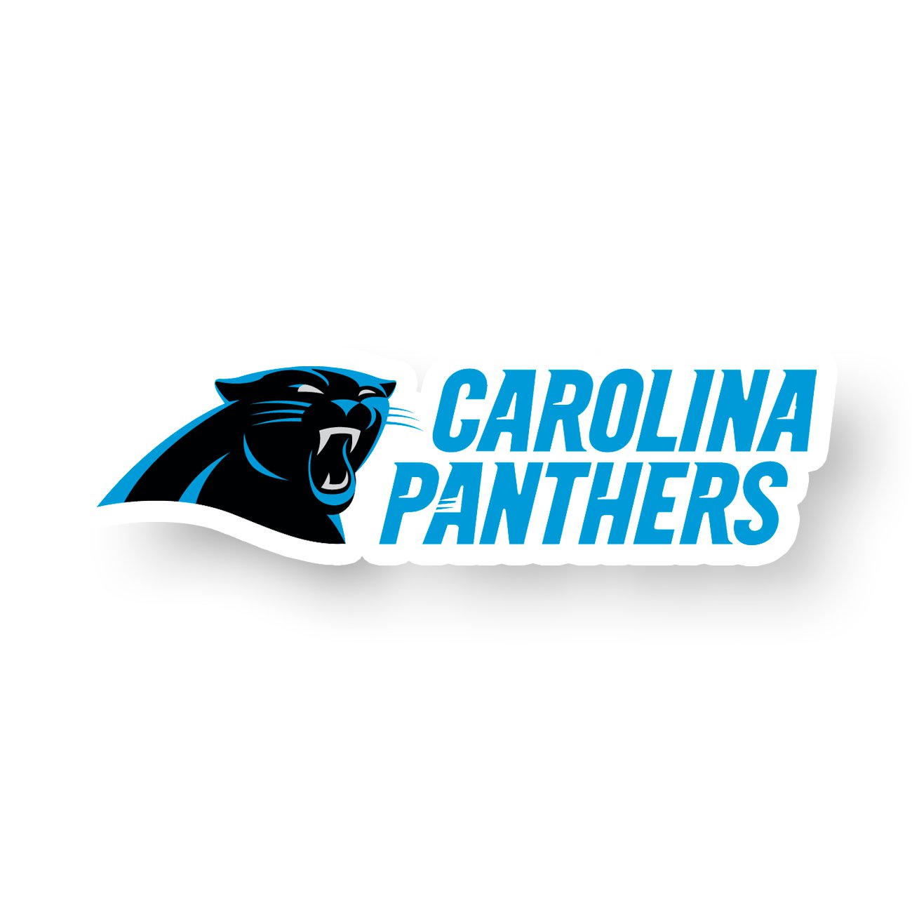 Carolina Panthers Wordmark Logo Mascot Decal Die Cut Vinyl Sticker Car ...