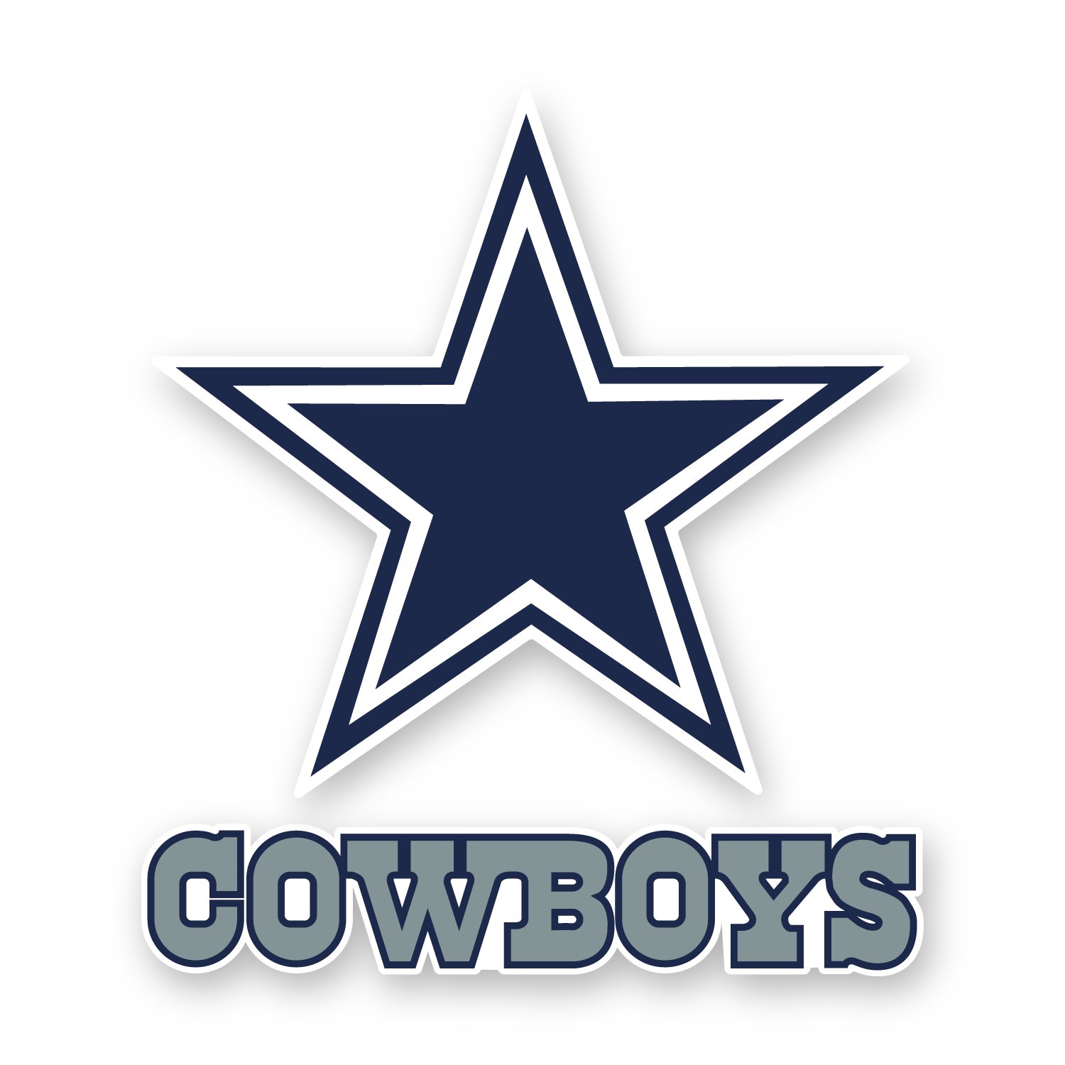 Dallas Cowboys Logo Mascot Sticker Die Cut Vinyl Decal Car Window Truck ...