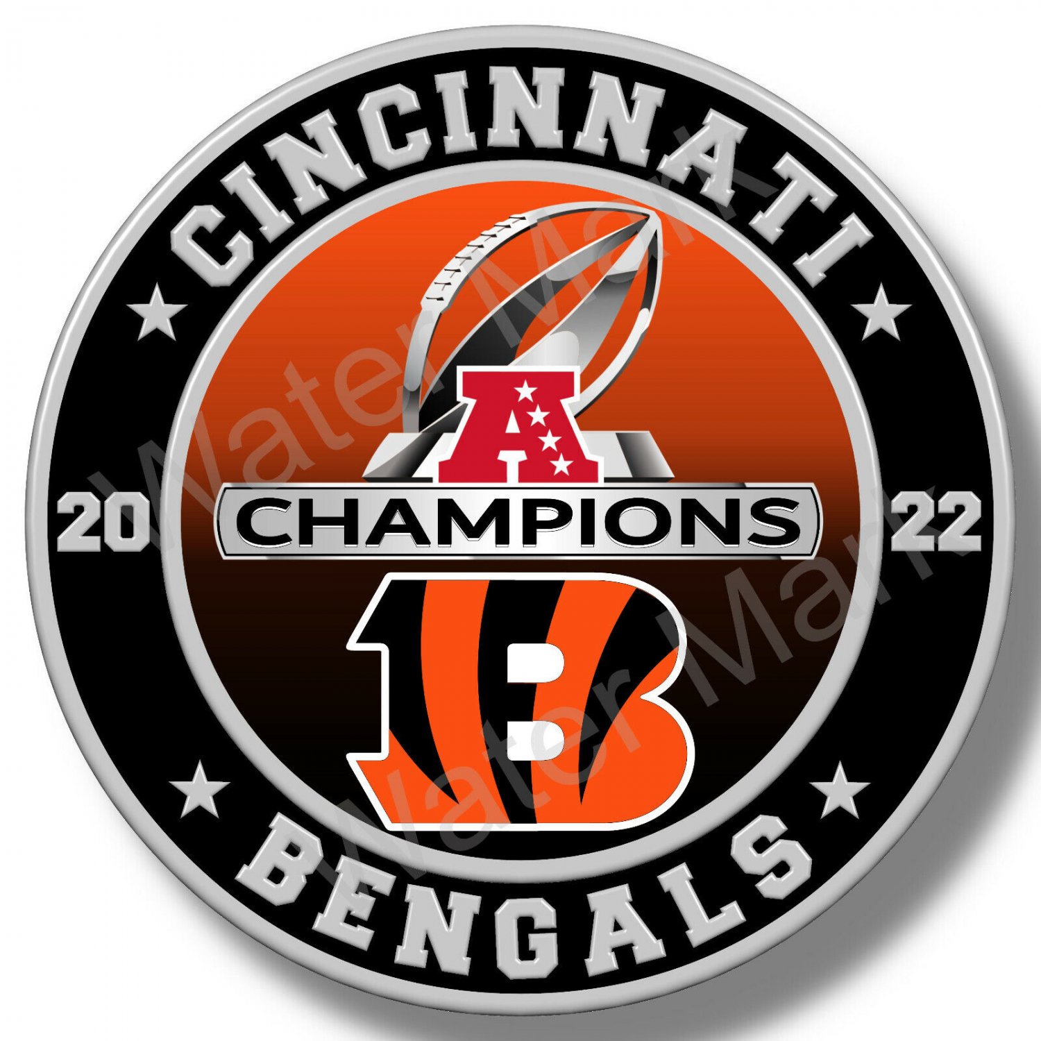 Cincinnati Bengals Vinyl Sticker Decal 2022 AFC Champions NFL Football