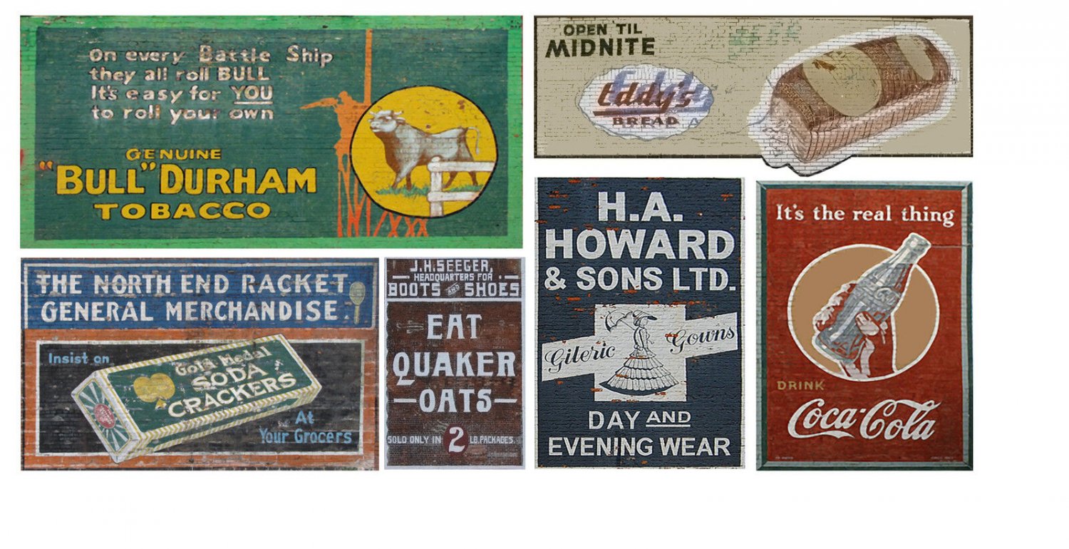 N Scale Ghost Sign Decals #41- Weather Your Buildings &amp; Structures!