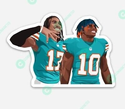 Miami DOLPHINS TYREEK HILL STICKER - NFL Miami Vice Premium Vinyl sticker