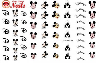 Halloween Mickey and Minnie Clear Vinyl Peel and Stick Nail Decals (NOT  Waterslide) by One Stop Nails V3.