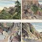 Lot of 4 GIANT Postcards Senic Views