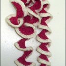 raspberries & cream spiral scarf