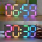 CFun Large Inch Rainbow Color Digital Tube DS3231 Clock DIY kit with customizable colors