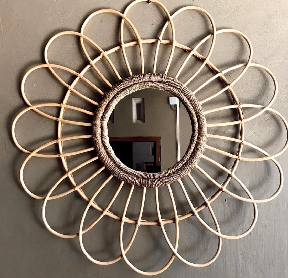 Poppy Natural Rattan Mirror Frame FREE Shipping*