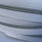 WHITE Oil Slick #5 Nylon Zipper Tape By the Yard
