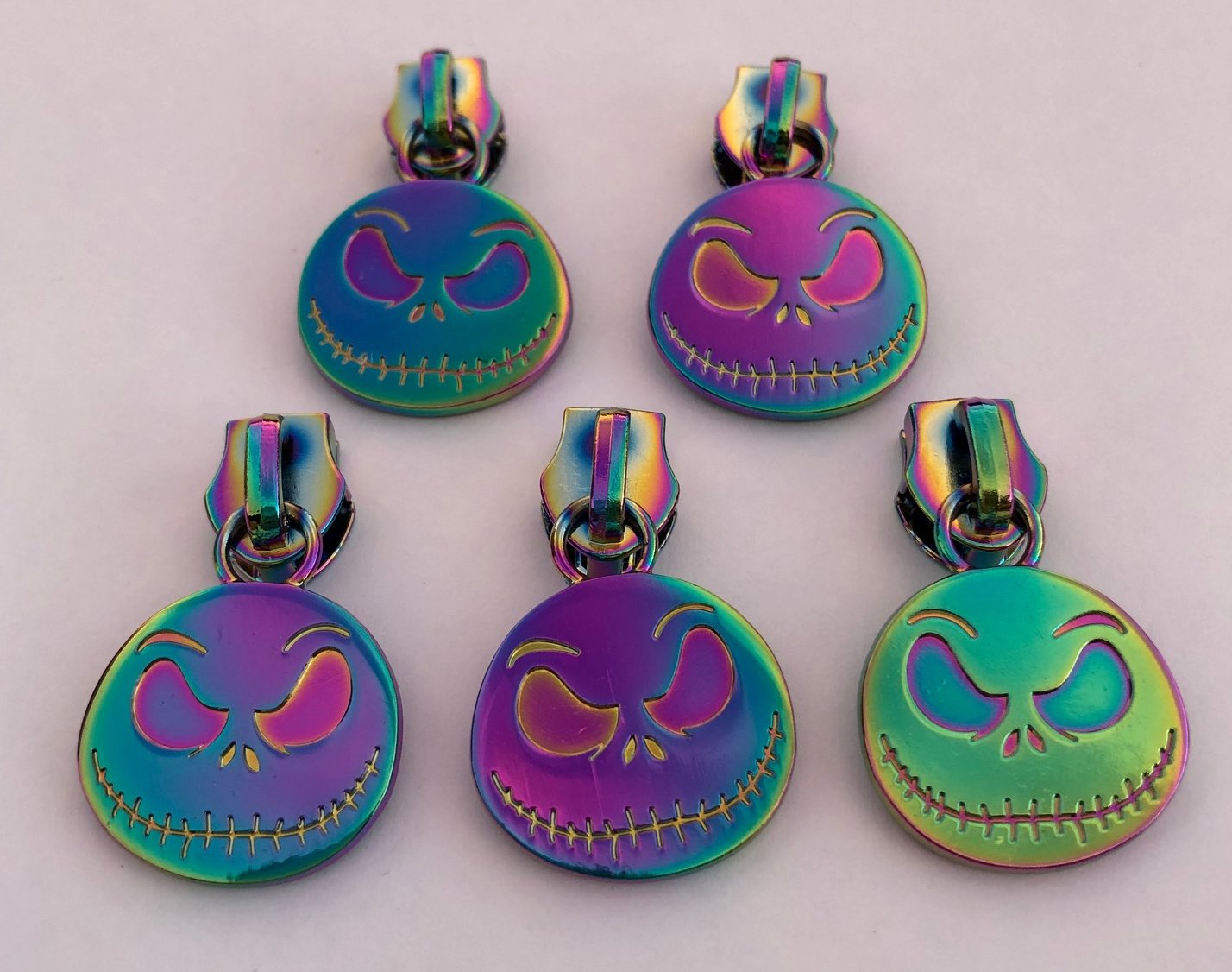 OIL SLICK Jack #5 Nylon Zipper Pull - 5 Pack
