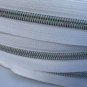 WHITE Oil Slick #5 Nylon Zipper Tape 5 YARD CUT