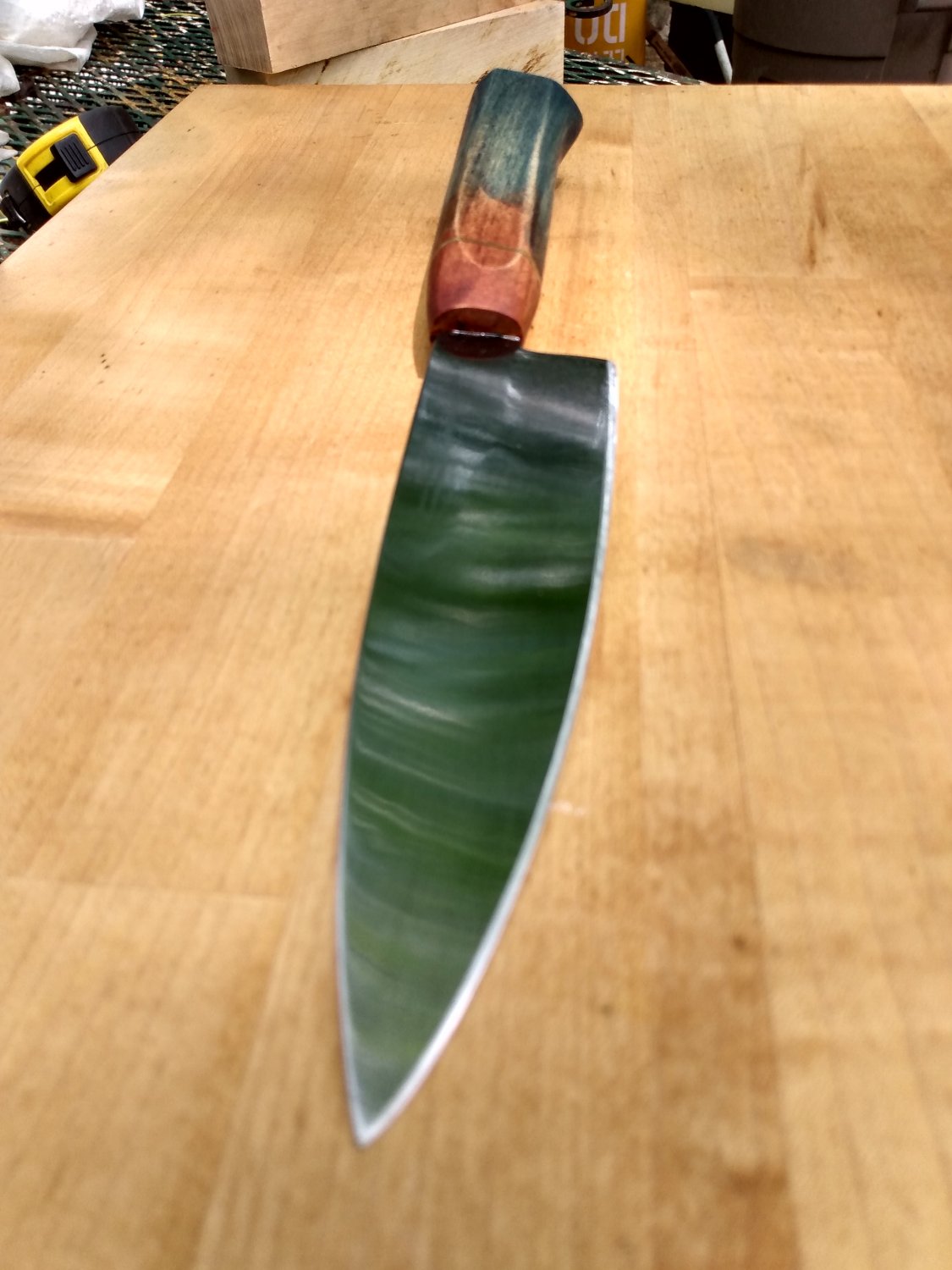 6" Utility Chef's Knife, 80CrV2 High Carbon Steel, Dyed Maple Handle