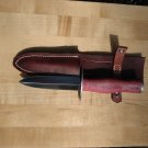Flat Back 5" Dagger, High Carbon Steel, Purpleheart Wood Handle