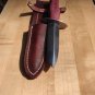Flat Back 5" Dagger, High Carbon Steel, Purpleheart Wood Handle