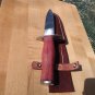 Flat Back 5" Dagger, High Carbon Steel, Purpleheart Wood Handle