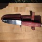 Flat Back 5" Dagger, High Carbon Steel, Purpleheart Wood Handle