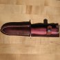 Flat Back 5" Dagger, High Carbon Steel, Purpleheart Wood Handle