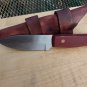 Handforged 4" Camping Knife, Custom Leather Sheath, High Carbon Steel.