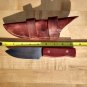 Handforged 4" Camping Knife, Custom Leather Sheath, High Carbon Steel.