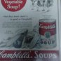 Antique 1923 Campbell's Old-Fashioned Vegetable Soup Ad - Framed