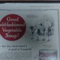 Antique 1923 Campbell's Old-Fashioned Vegetable Soup Ad - Framed