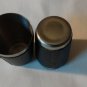 J&Atilde;�GERMEISTER Shot Glass Set of 2 Stainless with Orange Logo on Faux Black Wrap