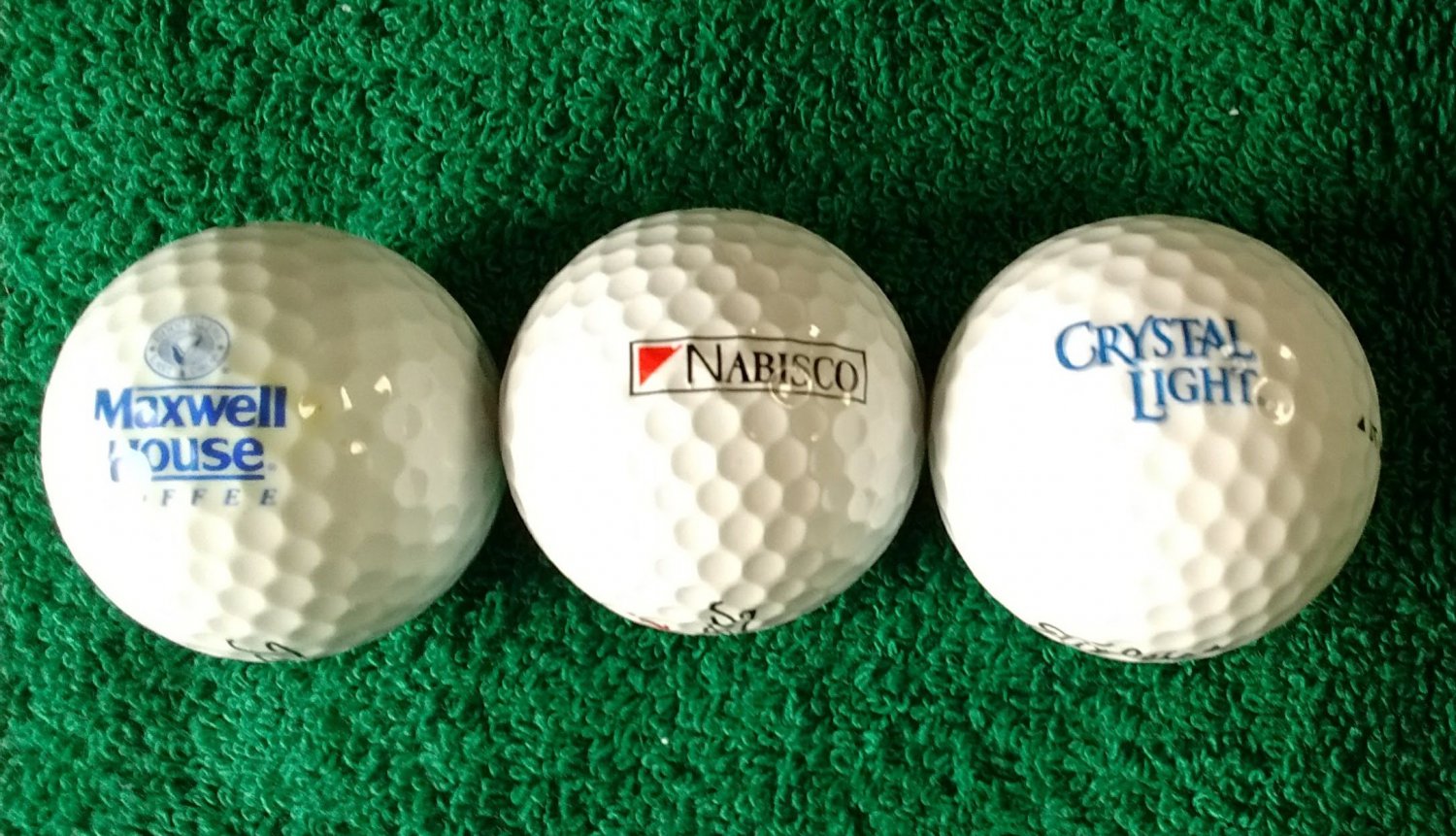 Kraft Food Brands Logo Titleist 3 Pack Vintage Golf Balls