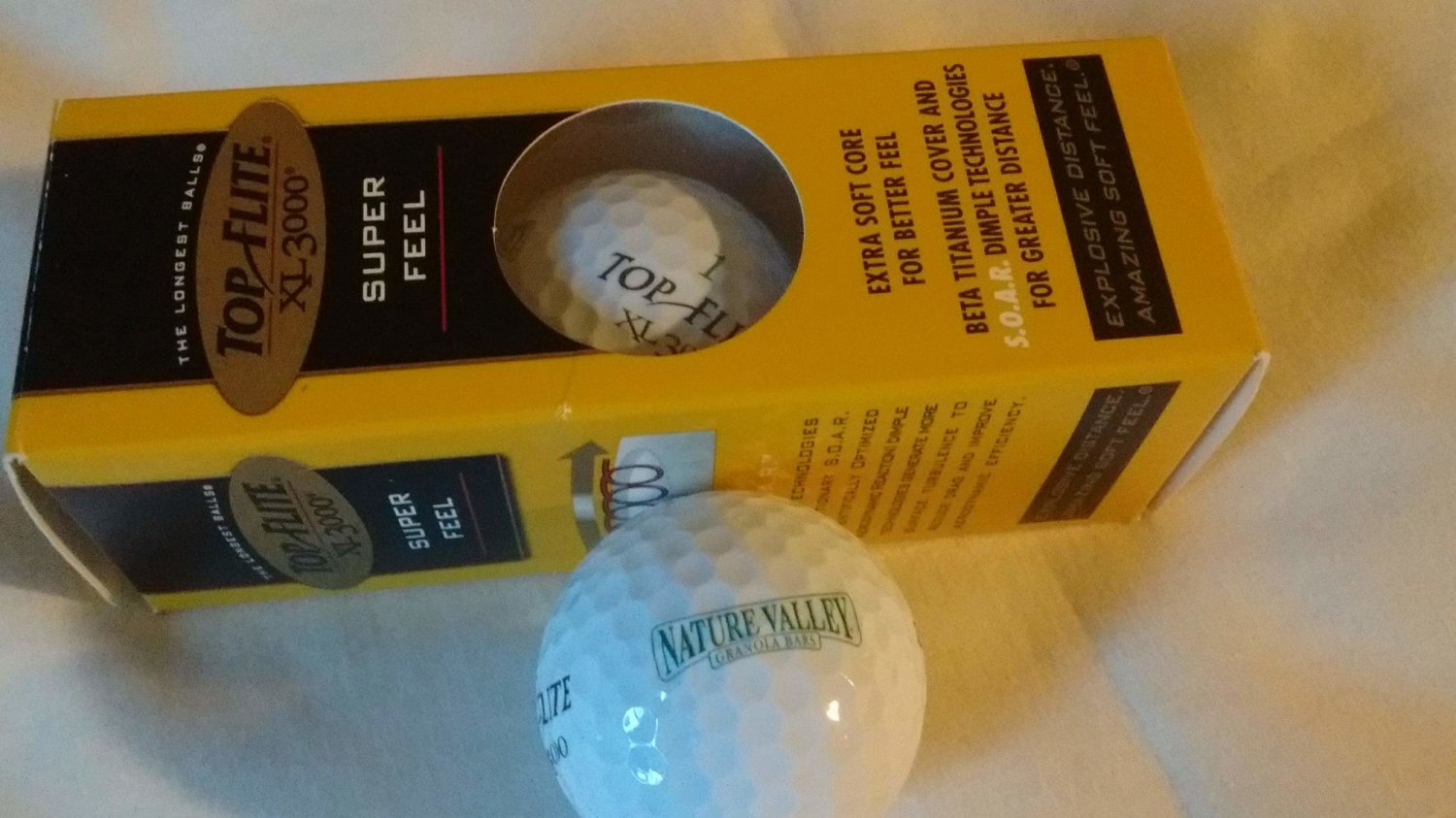 Nature Valley Granola Bars Logo Top-Flite XL3000 3 Pack Vintage Golf Balls